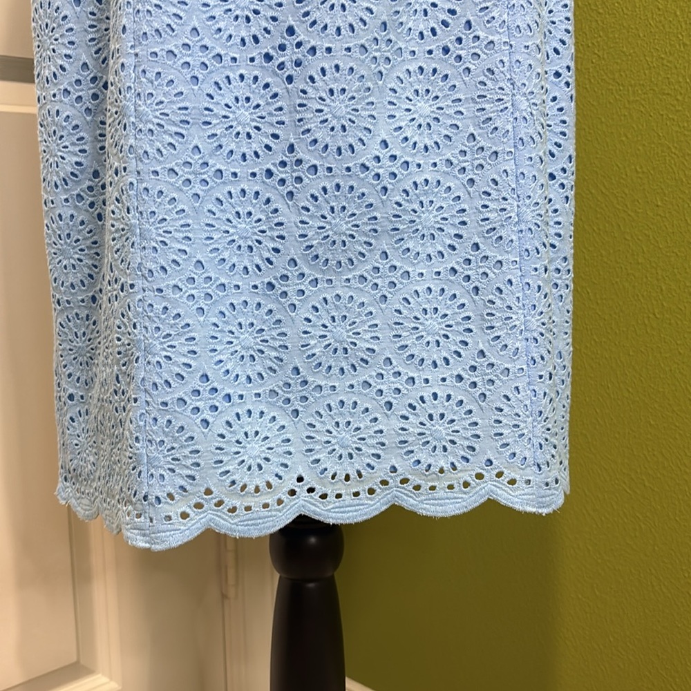 Lilly Pulitzer Ryann Eyelet Shift Dress Frenchie Blue Kaleidoscope NWT S… - Picture 10 of 14